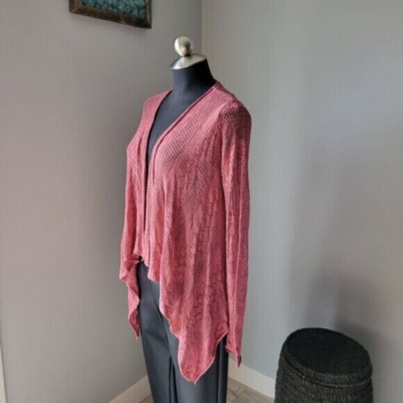 Pink Lace Open Cardigan Women's sz XS - Picture 3 of 9